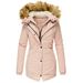 Women's Winter Hooded Zip-Up Coat With Faux Fur Trim – Slim Fit Long Sleeve Jacket In 4 Colors (S-XXXL) – Elegant & Warm Outerwear_ecoleips.com