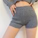 Women's Clothing Hot Girl Slim Elastic High Waist Knitted Shorts Autumn Anti Exposure Outer Wear Bottom Warm Woolen Pants_ecoleips.com