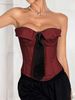 Aria Basics Aria Basics Cross-border Independent Website Ins European And American Style Sexy Hot Girl Strapless Tie Pure Desire Solid Color_ecoleips.com