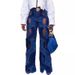 Women's Clothing Fabric upgrade casual style love twist hollow jeans_ecoleips.com