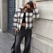Women's INS Loose Versatile Plaid Short Cotton-padded Jacket_ecoleips.com