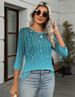 Zeagoo Women's Casual 3/4 Sleeve T-Shirts Round Neck Cute Tunic Tops Basic Tees Blouses Business Work Tee Top_ecoleips.com