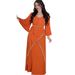 Women's Clothing Muslim Robe Hot Diamond Chiffon Dress With Belt_ecoleips.com