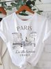 European And American Cross-border Foreign Trade Clothing, Paris Urban Style Round-neck Printed Women's Short-sleeve_ecoleips.com