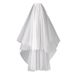 Simple Double-Layer Bridal Veil With Metal Comb – Short Wedding Veil For Ceremony, Party & Photo Shoots, 60-80cm Length (White/Beige/Black)_ecoleips.com