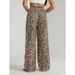 Color-Block Striped Casual For Women Summer New High-Waist Sports Loose Wide-Leg Long Pants_ecoleips.com