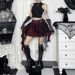 Women's Sexy Black Plaid Polka Dot Mesh Puff Skirt Irregular Style Summer 2025 New Arrival Dark Theme for Women_ecoleips.com
