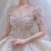 New 2025 Summer French Retro Style Wedding Dress High Quality plus Size with Train for Foreign Trade Arriving Soon_ecoleips.com
