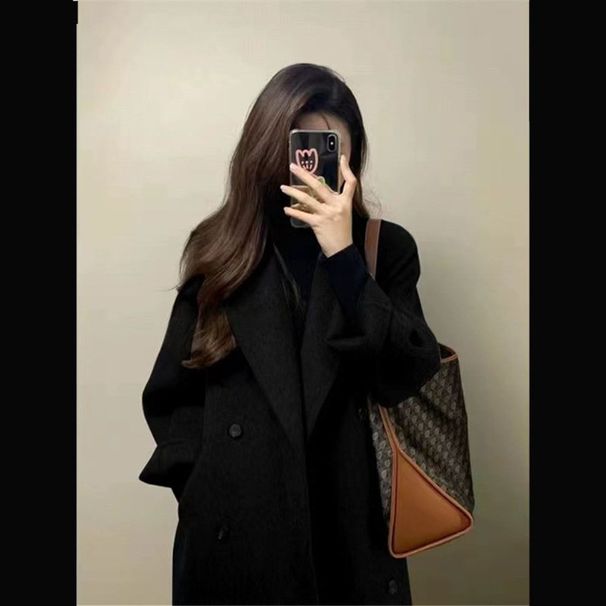 Melard Fashion High-End Wool Coat For Women, Autumn And Winter Thickened Over-the-Knee Mid-Length Korean Style Woolen_ecoleips.com