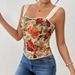 Retro Print French Herringbone Slimming Shapewear Vest Top Camisole Wearable As Outerwear Or Innerwear For Women_ecoleips.com