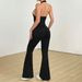 Voya Women's Nude Hollow Back Tight Fitting Jumpsuit, Summer New One-piece Outfit, Hip Lifting And Fitness Jumpsuit_ecoleips.com