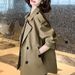 Elegant Short Trench Coat For Women, 2026 Spring New Korean Style Loose Casual Jacket With Suit Collar And Long Sleeves_ecoleips.com