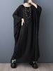 2026 Summer New Oversized Black Vintage Dresses For Women Short Sleeve Loose Casual Long Femme Dress Fashion Elegant Clothing_ecoleips.com