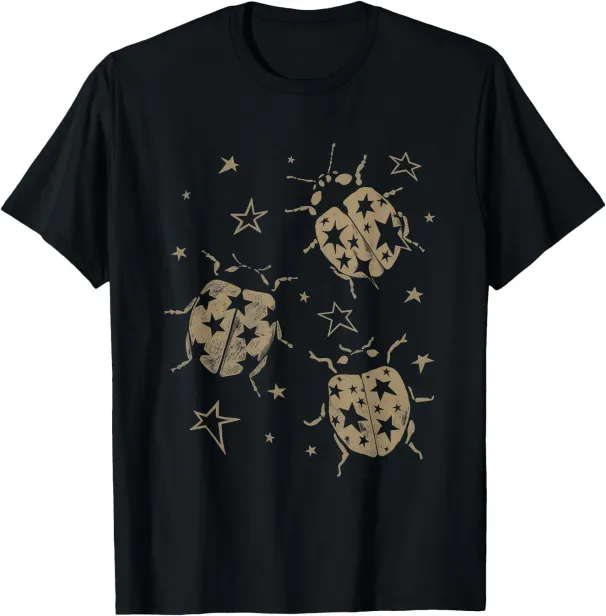 Women's T-Shirts Grunge 2000s Ladybug Alt 90s Vintage Star Dots Teen Y2k T-Shirt_ecoleips.com