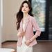 Elegant Slim-Fit Blazer & Camisole Dress Set - Office Ready Blazer With Sleeveless Stretch Dress For Women_ecoleips.com