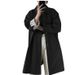 Women's Clothing Spring And Autumn New Style Splicing Workwear Simple Small Size Medium Long Coat_ecoleips.com