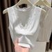 Modal Camisole For Women, Summer New V-neck Lace Trim Patchwork Inner Layer, Sleeveless Base Top_ecoleips.com