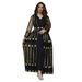 New Muslim Embroidered Mesh Jacket With Chiffon Vest Skirt Suit Kaftan Dress_ecoleips.com