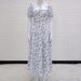 2024 Summer European American Women's Fashion Square Neck Puff Sleeve French Floral Dress With Fishbone Hem For Vacation_ecoleips.com