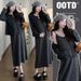 Autumn New Korean Fashion 2-Piece Printed Maternity Dress For Pregnant Women_ecoleips.com