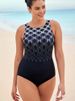 K European And American One-piece Oversized One-piece Swimsuit With Printed Women's Bikini Swimsuit_ecoleips.com