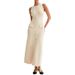 Women's Elegant Sleeveless Button Down Knit Bodycon Maxi Dress – Party Evening Gown_ecoleips.com