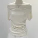 Ultra-Hand Feel Modal Cotton Short Sleeve T-Shirt Women Summer Design Slim Fit Shoulder Baring Fashionable Top_ecoleips.com