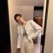 Inspired Winter Jacket For Women – Thickened Short Coat With Polished Buttons & Princess Sleeves (S-XXL, Black/White)_ecoleips.com