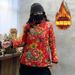 girl Winter New Northeast Women's Chinese Style Quilted Button Tang Suit Coat Village Girl Floral Cotton Jacket_ecoleips.com