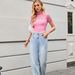 Women's Clothing High Collar Double Layer Mesh Short Sleeve Top_ecoleips.com