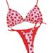 Women's Clothing New Swimsuit Sexy Slim Backless Strawberry Printed Briefs Bikini_ecoleips.com