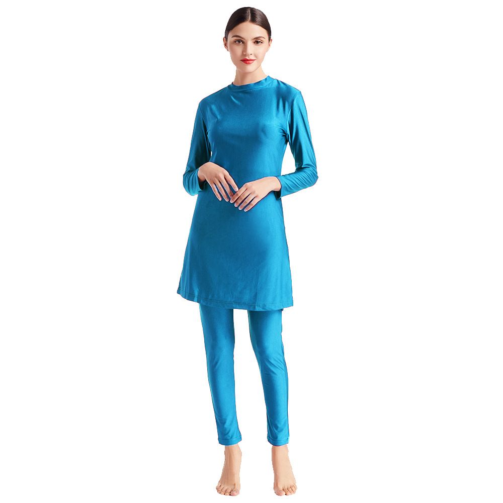 Women's Clothing Conservative Swimsuit, Swimsuit Three Piece Set, Headscarf And Hat M098_ecoleips.com