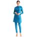 Women's Clothing Conservative Swimsuit, Swimsuit Three Piece Set, Headscarf And Hat M098_ecoleips.com