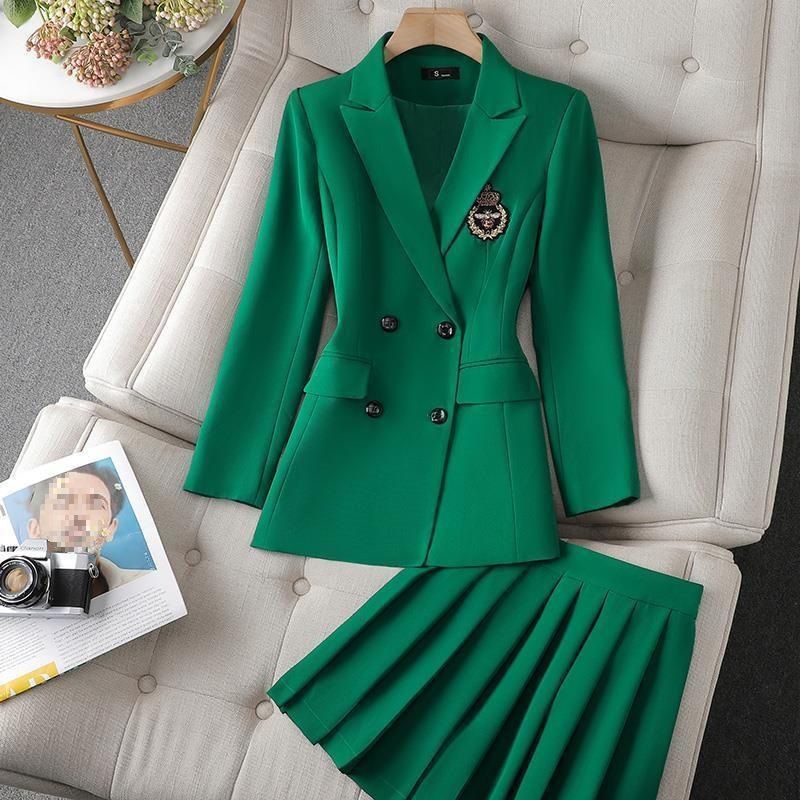 Women's Clothing Suit Skirt Large Size Fashionable Slim Two Piece Suit_ecoleips.com