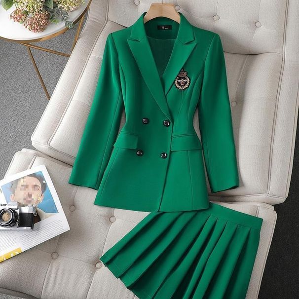 Women's Clothing Suit Skirt Large Size Fashionable Slim Two Piece Suit_ecoleips.com