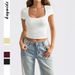Y2k Staple Sleeveless Tee – Versatile U-Neck Cropped Tank Top (White/Black/Burgundy/Yellow, S-Xl) Cultural Fluidity_ecoleips.com