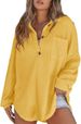 Women's Cross-Over Knitted Top Autumn Winter Hot Waffle Waist T-Shirt_ecoleips.com