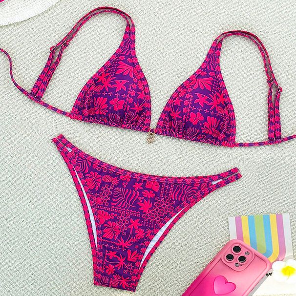 Women's Printed Swimsuit High End Sexy Bikini Beachwear_ecoleips.com