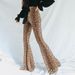 Women's Clothing High-Waisted Slim Fit Leopard Print Flare Pants Spring Trendy Casual Fashion_ecoleips.com