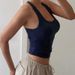 JY25320 Women's Backless Ribbed Camisole Top U Neck Slim Fit Basic Sexy Girl Sports Top_ecoleips.com
