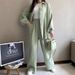 Women's Clothing Loose Solid Color Two Piece Suits New Long Sleeved Large Size Suits_ecoleips.com
