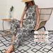 Summer Elegant Printed Women's Suit Sleeveless Top And Wide Leg Pants European And American Style Export_ecoleips.com