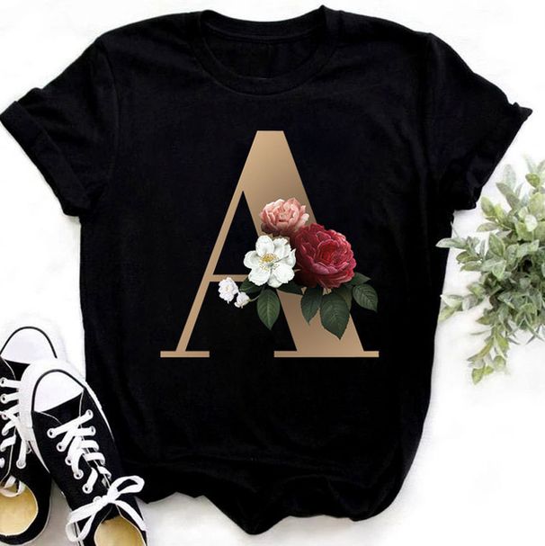 Women's Clothing Women's Comfortable Casual Printed Crew Neck T-Shirt_ecoleips.com