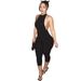 Women's Clothing Women's Sexy Solid Color Backless Hollow Out Bodycon Jumpsuit High Waist Tight Fit Style For Formal & Casual For Women_ecoleips.com