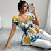 Women's Slim Fit Tie-Dye Pullover Top - Deep V-Neck Holiday Shirt (Summer Style, Lightweight & Comfortable_ecoleips.com