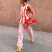 Women's Printed Two-Piece Suit Vest And Trousers Loose Elastic Waist Spring Summer Vacation INS Style_ecoleips.com
