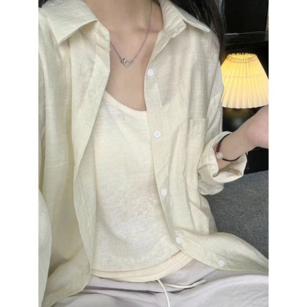 Women's Sun-Protective Shirt-Korean-Style Loose Top With Trendy Soft Japanese Design, Long Sleeve, Lightweight And Slim_ecoleips.com