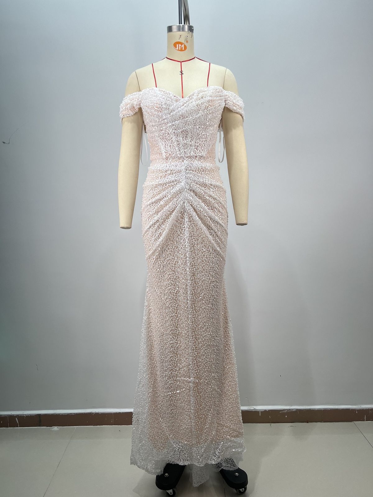 Women's Clothing New One Shoulder Waist Fishtail Wedding Dress Pearl Fishbone Atmospheric Banquet Evening Dress Out Of The Yarn Photography Photo_ecoleips.com