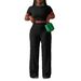 Women's Fashion Two Piece Set Style Short Fit Top With Wide Leg Casual Pants_ecoleips.com