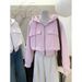 Loose Casual Versatile Hooded Zipper Short Cardigan Sweater Jacket Women's Top_ecoleips.com